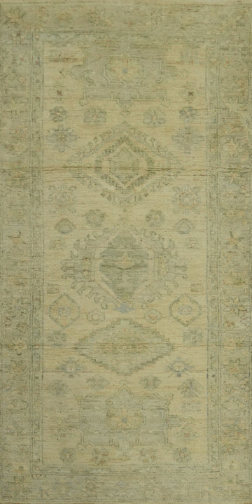 Vegetable Dye Wool Oushak Turkish Rug 3x6