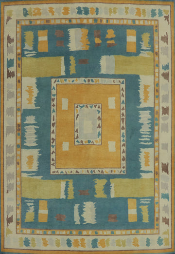 Vegetable Dye Wool Gabbeh Turkish Area Rug 8x10