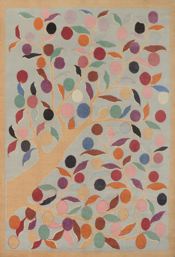 Vegetable Dye Art Deco Chinese Area Rug 8x10