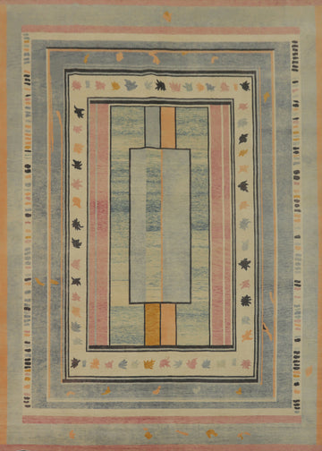 Vegetable Dye Wool Gabbeh Turkish Area Rug 10x13