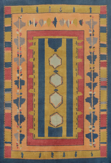 Geometric Gabbeh Vegetable Dye Area Rug 9x12