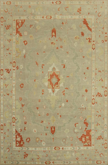 Vegetable Dye Wool Oushak Turkish Large Rug 10x14