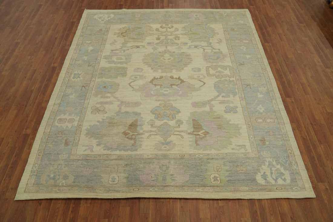 Vegetable Dye Wool Oushak Turkish Area Rug 8x10