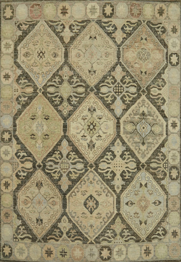 Vegetable Dye Wool Oushak Turkish Area Rug 8x10