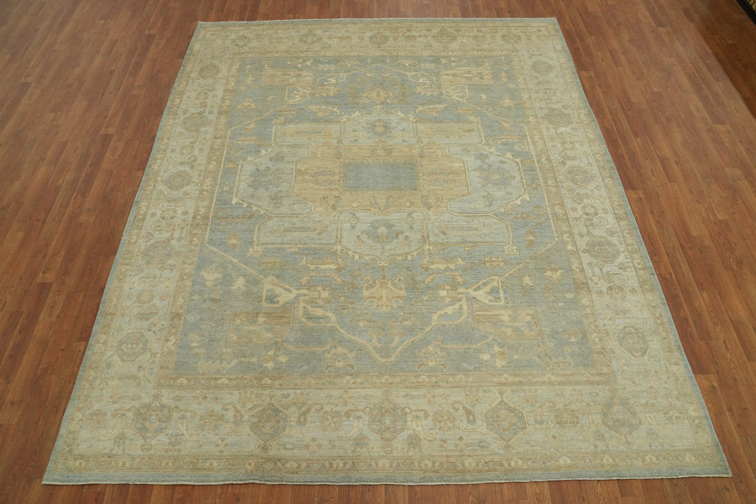 Vegetable Dye Wool Oushak Turkish Area Rug 8x10