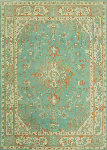 Handmade Wool Oushak Turkish Area Rug 8x10