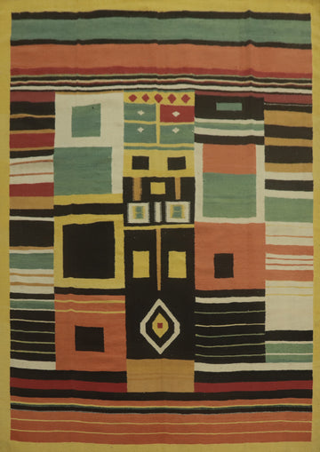 Flat Weave Kilim Wool Oriental Area Rug 8x10