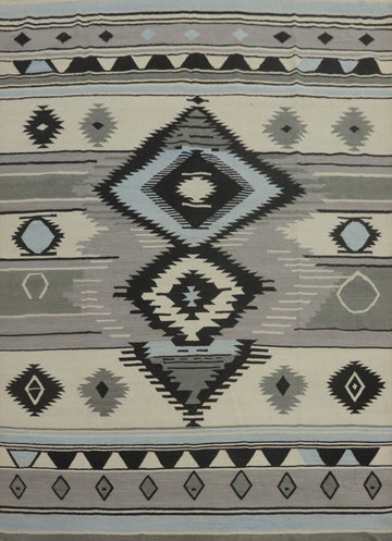 Vegetable Dye Wool Kilim Oriental Area Rug 8x10