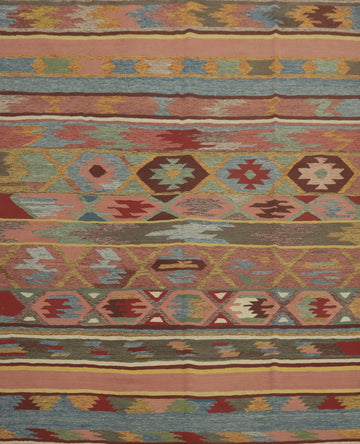 Tribal Wool Nomad Kilim Square Area Rug 8x8
