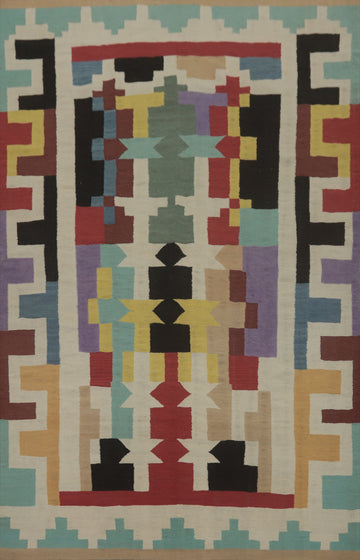 Tribal Wool Kilim Oriental Area Rug 6x9