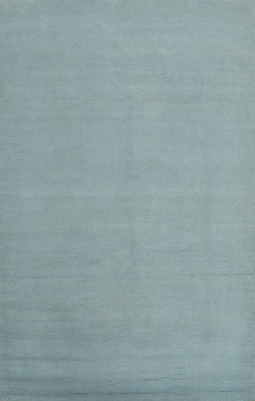 Light Blue Vegetable Dye Gabbeh Persian Area Rug 6x9