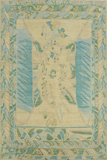 Handmade Wool Oushak Turkish Area Rug 9x12
