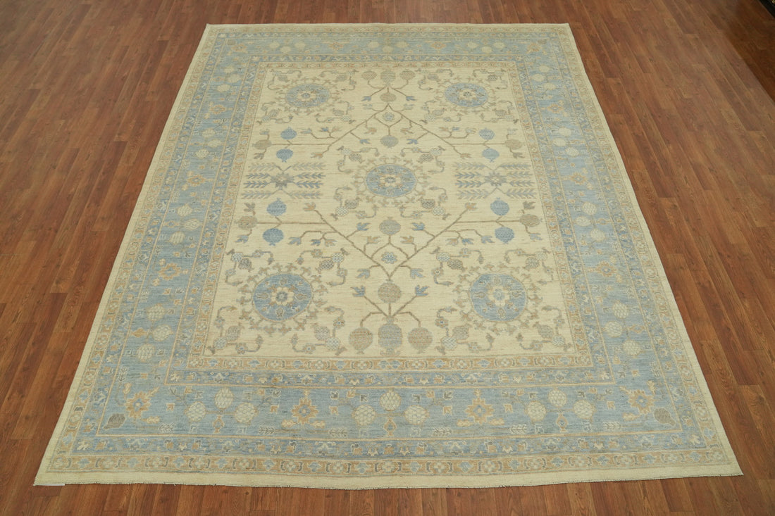 Vegetable Dye Wool Oushak Turkish Area Rug 8x10
