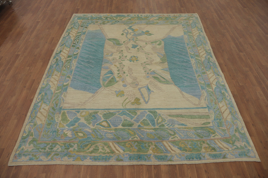 Handmade Wool Oushak Vegetable Dye Area Rug 8x10