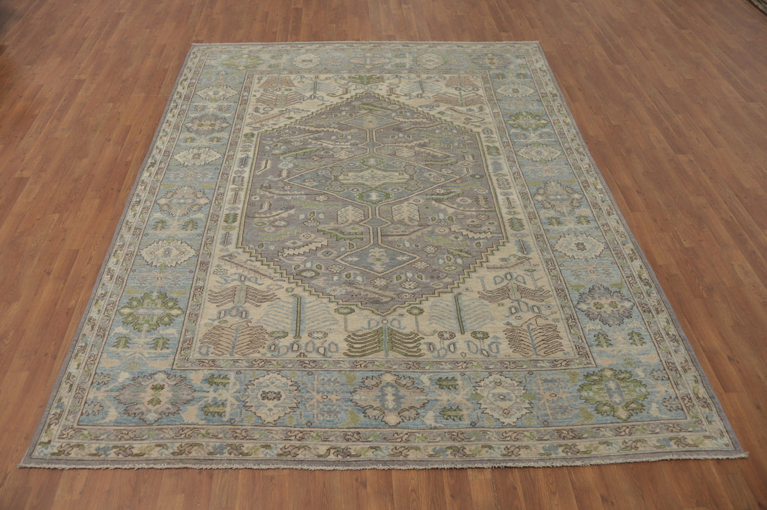 Handmade Wool Oushak Turkish Area Rug 8x10