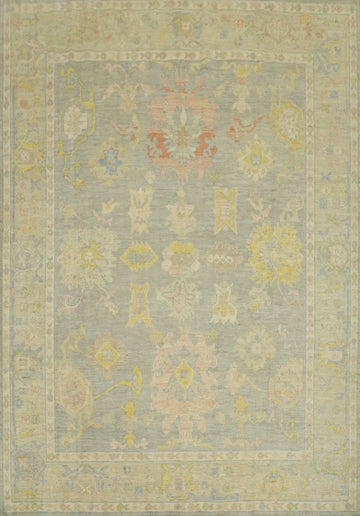 Vegetable Dye Wool Oushak Turkish Area Rug 8x10