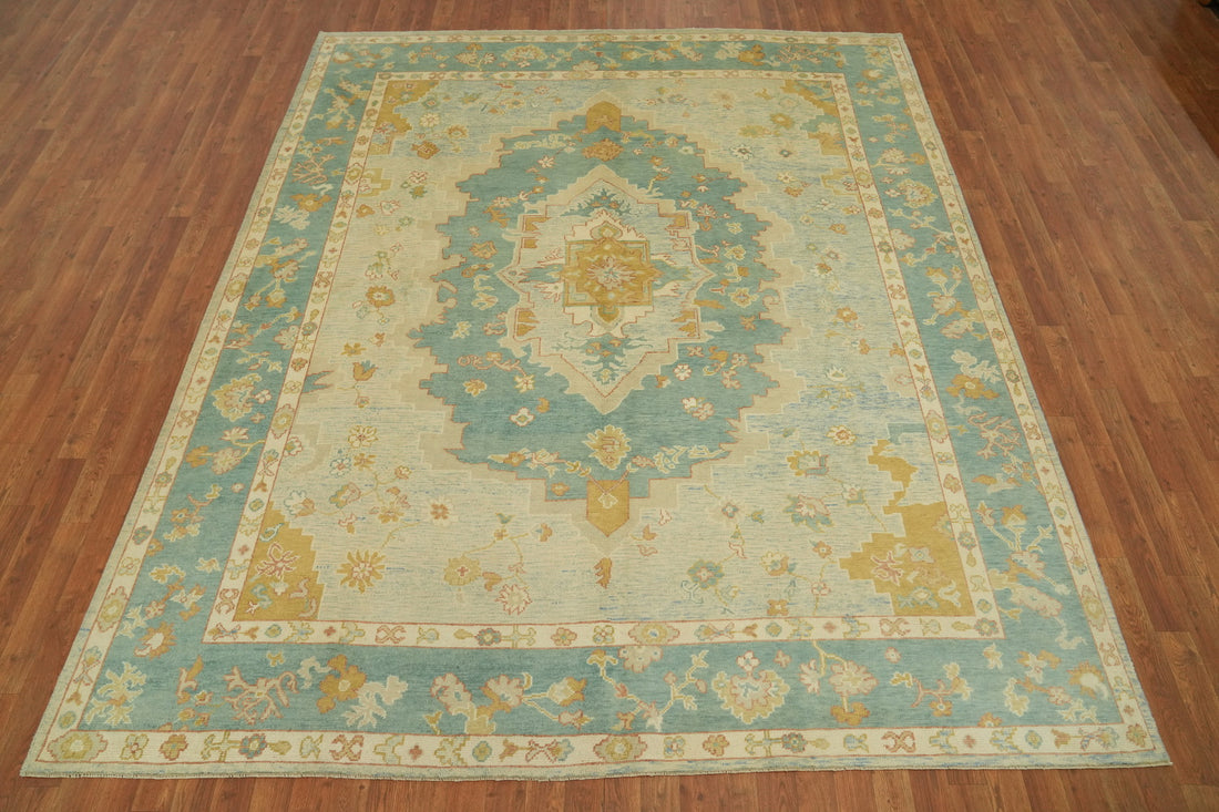 Vegetable Dye Wool Oushak Turkish Area Rug 8x10