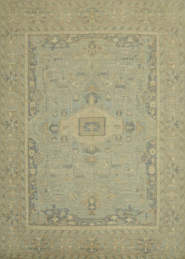 Vegetable Dye Wool Oushak Turkish Large Rug 12x15