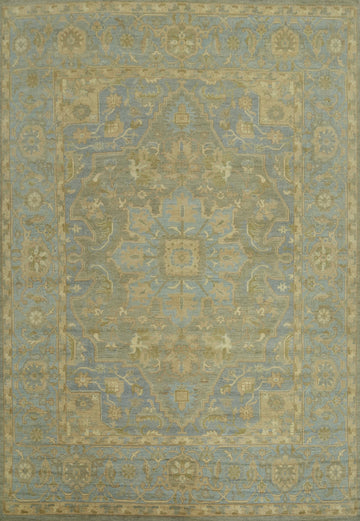 Vegetable Dye Wool Oushak Turkish Large Rug 12x15
