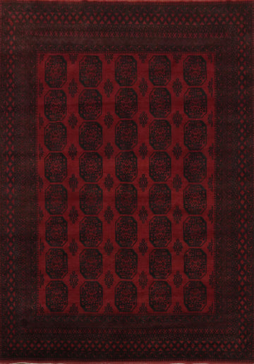 Tribal Red Balouch Afghan Large Rug 10x14