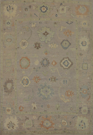 Vegetable Dye Wool Oushak Turkish Area Rug 8x10