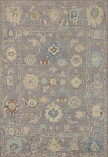 All-Over Floral Wool Oushak Vegetable Dye Area Rug 8x10