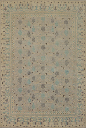Vegetable Dye Wool Oushak Turkish Area Rug 8x10