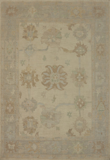 Vegetable Dye Wool Oushak Turkish Area Rug 8x10