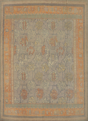 Vegetable Dye Wool Oushak Turkish Area Rug 8x10