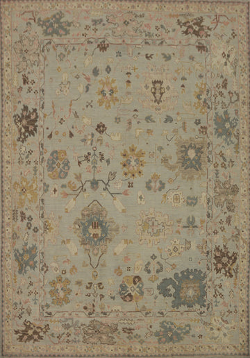 Vegetable Dye Wool Oushak Turkish Area Rug 8x10