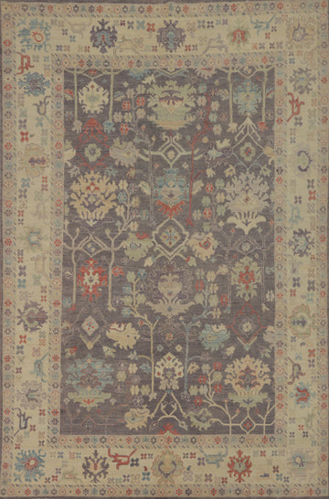 Vegetable Dye Wool Oushak Turkish Large Rug 10x14
