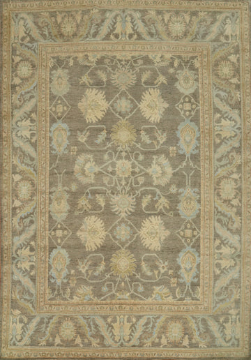 Vegetable Dye Wool Oushak Turkish Area Rug 10x12