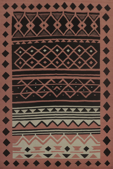 Geometric Pink Kilim Oriental Area Rug 8x12