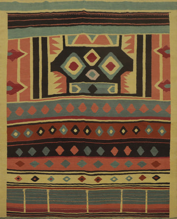 Colorful Geometric Kilim Square Area Rug 8x8