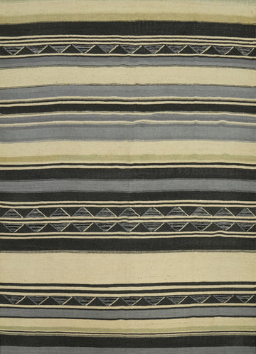 Striped Wool Kilim Oriental Area Rug 8x10