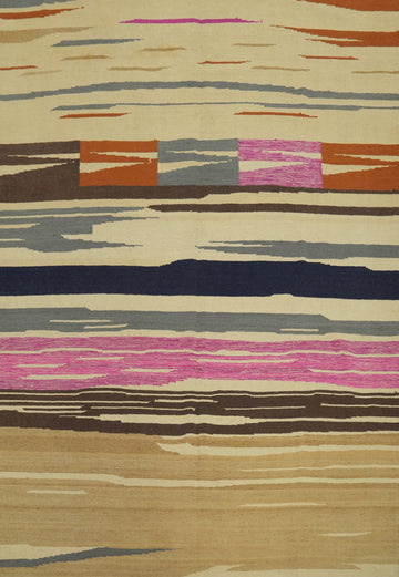 Flat Weave Wool Kilim Oriental Area Rug 8x10