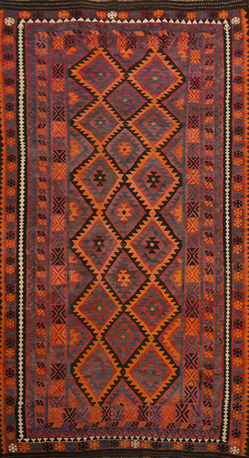 Vegetable Dye Kilim Oriental Large Rug 9x15
