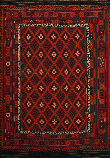 Tribal Kilim Vegetable Dye Area Rug 9x12