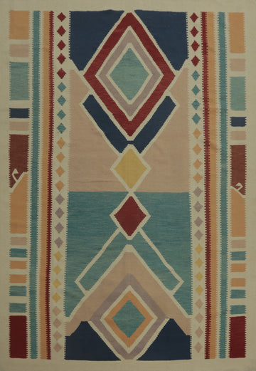 Geometric Kilim Oriental Area Rug 8x10