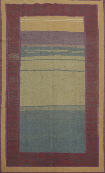 Geometric Kilim Vegetable Dye Area Rug 5x8