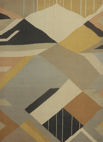 Vegetable Dye Kilim Modern Large Rug 13x14