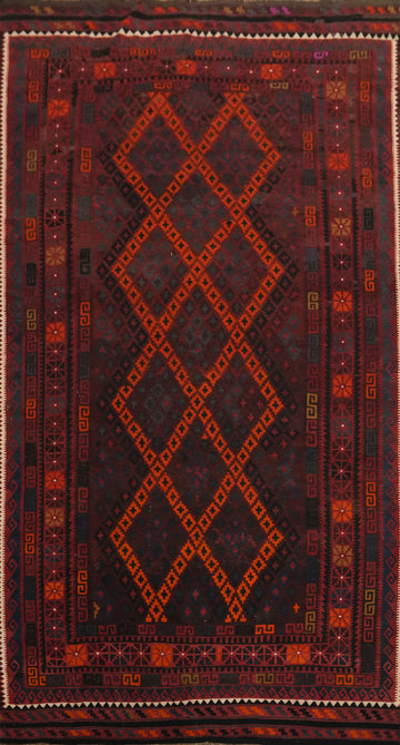 Geometric Kilim Vegetable Dye Large Rug 8x15