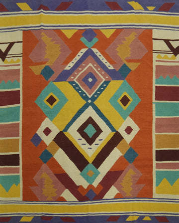 Tribal Geometric Kilim Square Area Rug 8x8