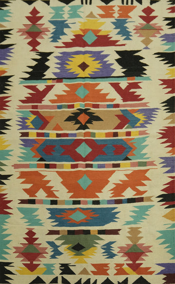 Flat Weave Colorful Kilim Oriental Area Rug 5x8