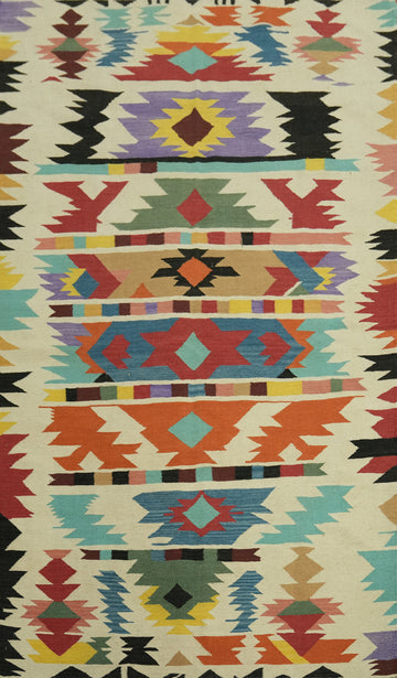Geometric Kilim Oriental Area Rug 5x8