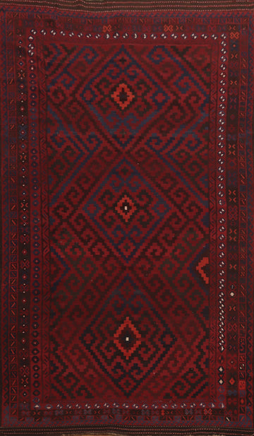 Vegetable Dye Red Kilim Large Rug 8x15