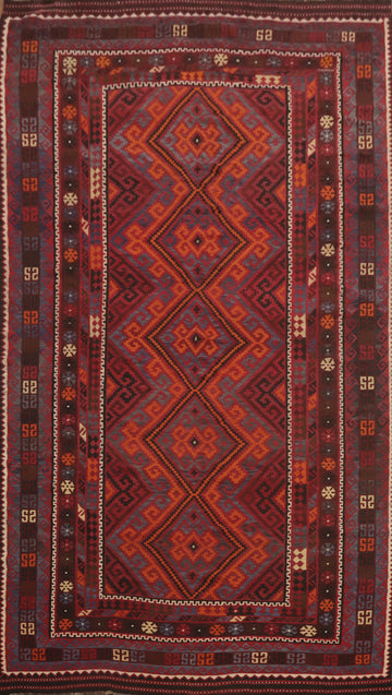 Geometric Kilim Vegetable Dye Large Rug 8x15