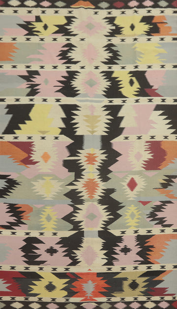 Colorful Wool Kilim Vegetable Dye Large Rug 8x15