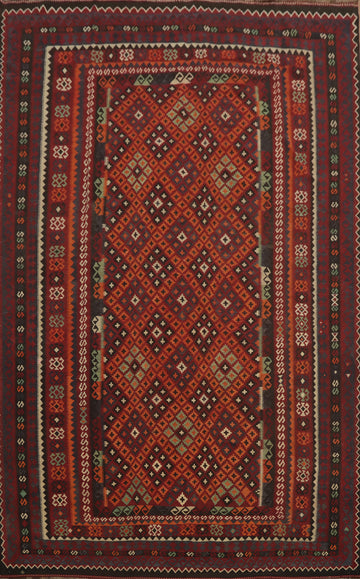 Vegetable Dye Wool Kilim Area Rug 9x13