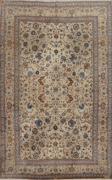 Antique Vegetable Dye Kashan Persian Large Rug 13x18